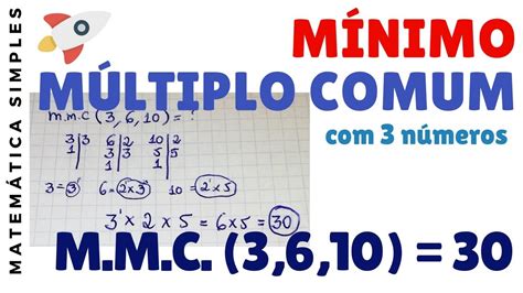 MMC entre 3 números [Mínimo Múltiplo Comum] .